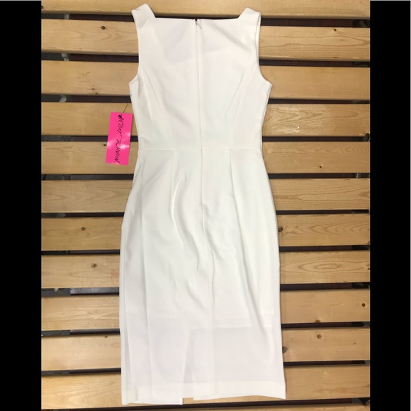 Betsey Johnson Sleeveless Scuba Crepe  ivory,NWT - Picture 4 of 8
